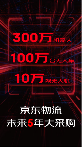神机策 300万机器人、100万无人车、10万无人机! 刚刚, 京东物流官宣